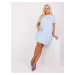 Light blue cotton dress of larger size