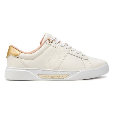 Tommy Hilfiger Sneakersy Chic Panel Court Sneaker FW0FW07998 Écru