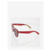 VeyRey Drevené polarizačné slnečné okuliare Nerd Metasequoia červené