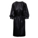Šaty Karl Lagerfeld Faux Leather Dress Čierna