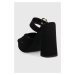 Šľapky Love Moschino Sabotd Quadra 120 čierna farba, JA2809CG1G