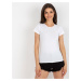 Biele basic tričko s okrúhlym výstrihom NM-TS-L895.21-white