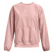 Under Armour UA Rush Woven Crew Retro Pink/White Fitness mikina