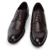 Pánska kožená derby obuv so všitými elastickými pásikmi 96-M-507-4