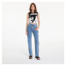 Kalhoty Calvin Klein Jeans High Rise Straight Denim Light