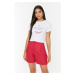 Trendyol Burgundy Basic Woven Shorts