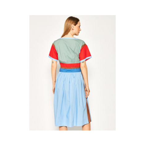 Tory Burch Každodenné šaty Color-Block Poplin 63610 Farebná Regular Fit
