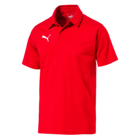 Puma LIGA CASUALS POLO Pánske tričko, červená, veľkosť