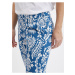 Bielo-modré dámske vzorované nohavice ORSAY