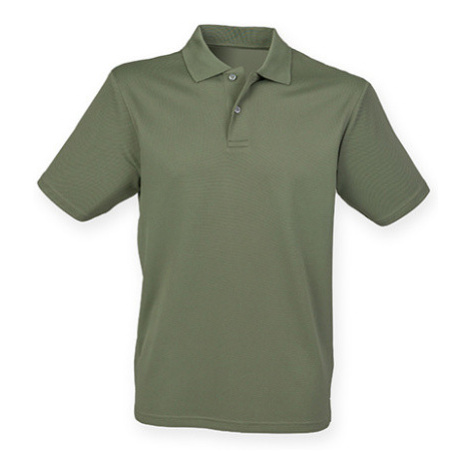 Henbury Pánske funkčné polo tričko H475 Olive