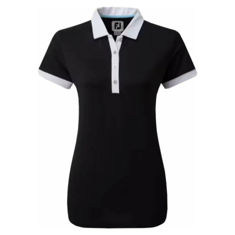 Footjoy Colour Block Womens Polo Shirt Black