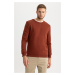 DEFACTO Regular Fit Crew Neck Basic Cotton Sweatshirt