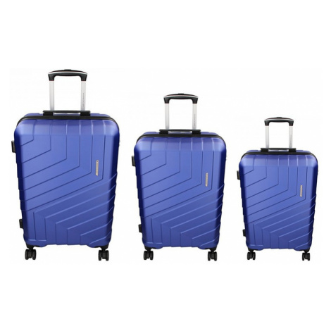 Sada 3 cestovných kufrov Marina Galanti Reno S, M, L - modrá