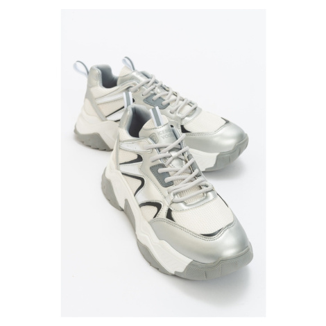 LuviShoes Limos Silver White Women's Sports Shoes