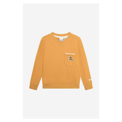 Detská mikina Timberland Sweatshirt oranžová farba, jednofarebná