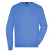 James & Nicholson Pánsky bavlnený sveter JN659 - Ľadovo modrá