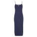 Tommy Jeans Šaty - TJW STRAPPY BADGE RIB MIDI DRESS modré