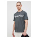 Tréningové tričko Calvin Klein Performance Effect šedá farba, s potlačou