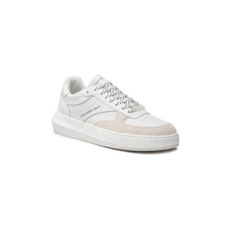 Calvin Klein Jeans Sneakersy Chunky Cupsole Gel Backtab YM0YM00554 Biela