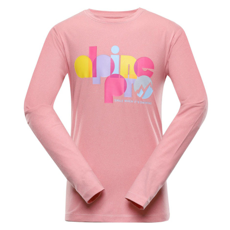 Alpine Pro Teofilo 9 Detské tričko dlhý rukáv KTSS270 pink icing