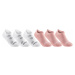 ARTENGO Detské tenisové ponožky RS 160 nízke 6 párov bielo-ružové