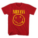 Nirvana tričko Yellow Smiley Červená
