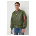 Obojstranná bunda bomber Alpha Industries MA-1 100101.01, pánska, zelená farba, prechodná