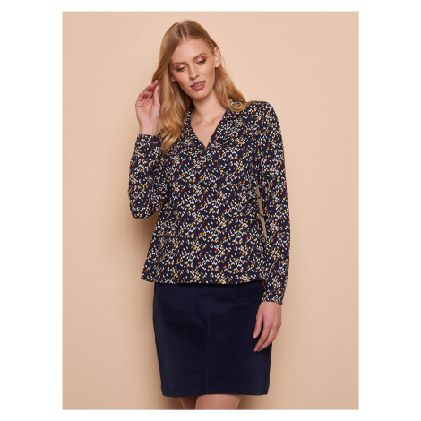 Dark blue patterned blouse Tranquillo - Women