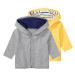 lupilu® Dievčenská/chlapčenská bunda pre bábätká BIO, 2 kusy (žltá/sivá)