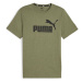 Puma ESSENTIALS HEATHER TEE Pánske športové tričko, khaki, veľkosť