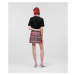 Sukňa Karl Lagerfeld Boucle Knit Skirt Ružová