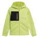 Chlapčenská turistická softshellová bunda 4F JUNIOR SOFTSHELL JACKET M041-45S-CANARY GREEN