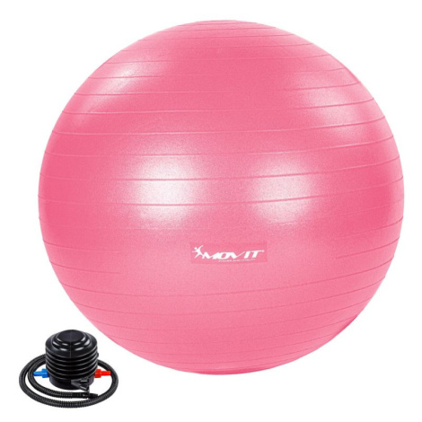 MOVIT MOVIT Gymnastický míč s nožní pumpou, 75 cm, růžový