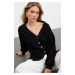 Trendyol Black V-Neck Knitwear Cardigan