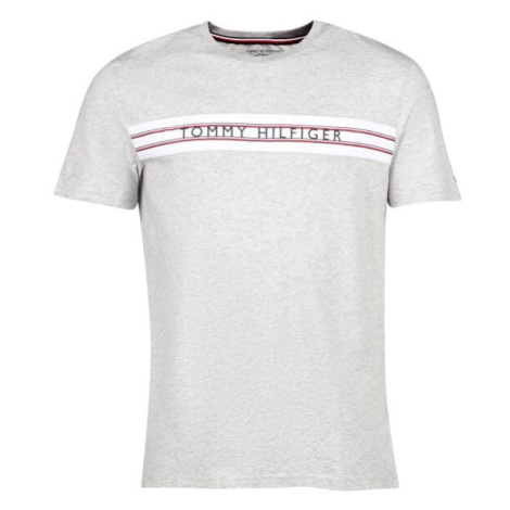 Tommy Hilfiger CLASSIC-CN SS TEE PRINT Pánske tričko, sivá, veľkosť