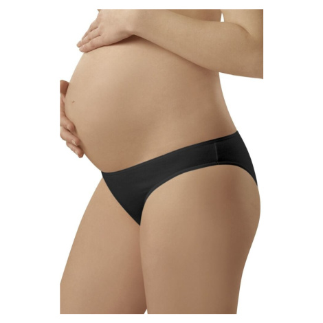 Těhotenské bavlněné kalhotky Mama mini černé XL Italian Fashion