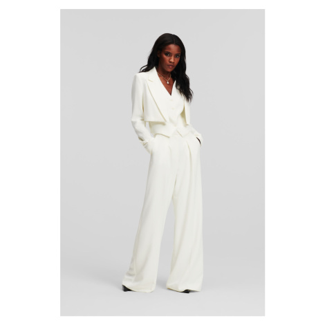 Nohavice Karl Lagerfeld Hun'S Pick Tailored Pants White