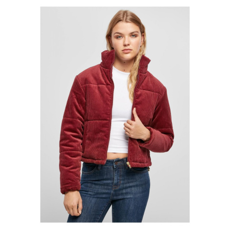 Women's corduroy jacket burgundy Urban Classics