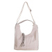 Light beige eco-leather shoulder bag
