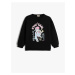 Koton Anime Printed Sweatshirt Crew Neck Raised