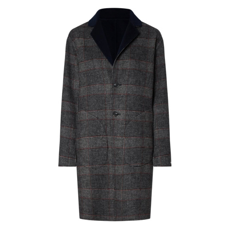 Tommy Hilfiger Kabát - ALISON REV DF WOOL BLEND COAT tmavomodrý