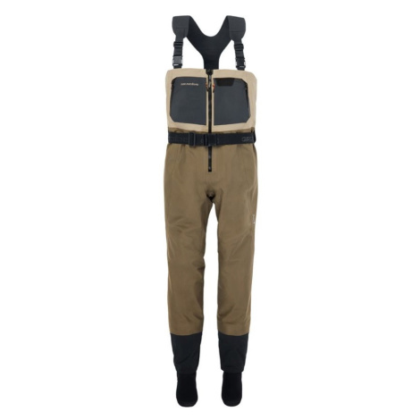 Grundéns prsačky men´s boundary zip stockingfoot wader stone/otter - xl king 46