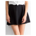 Black mini flared skirt