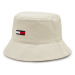 Tommy Jeans Klobúk Tjw Elongated Flag Bucket Hat AW0AW16381 Écru