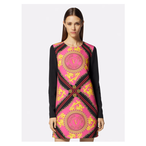 Black and pink women's patterned dress Versace Jeans Couture - Women