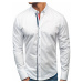 Biela pánska elegantá košeľa s dlhými rukávmi BOLF 3713