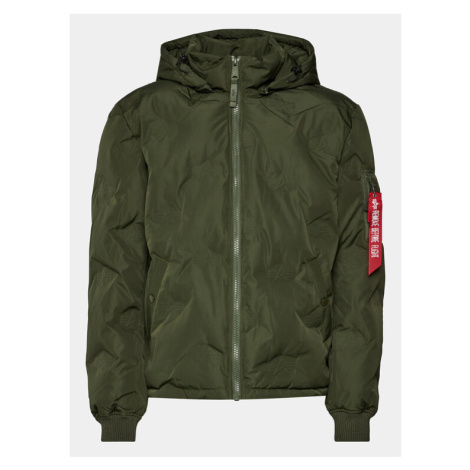 Alpha Industries Vatovaná bunda Logo 108107 Zelená Regular Fit