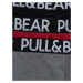 Pull&Bear Boxerky  sivá melírovaná / červená / čierna / biela