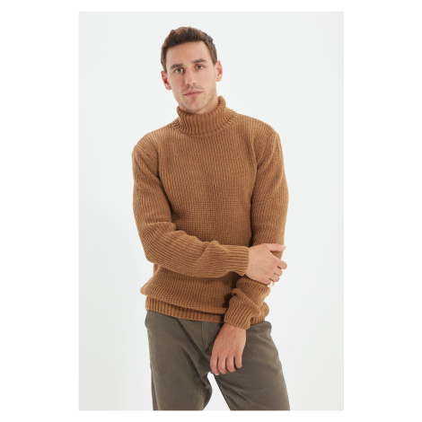 Trendyol Camel Men Turtleneck Regular Fit Knitwear Sweater