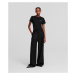 Nohavice Karl Lagerfeld Wide Leg Day Pants Black